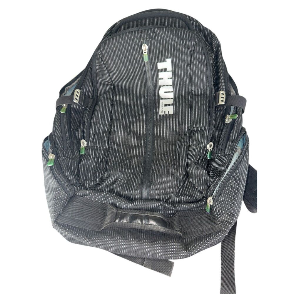 Thule Sweden Crossover Backpack Laptop Sunglasses Pocket Travel Hiking Black